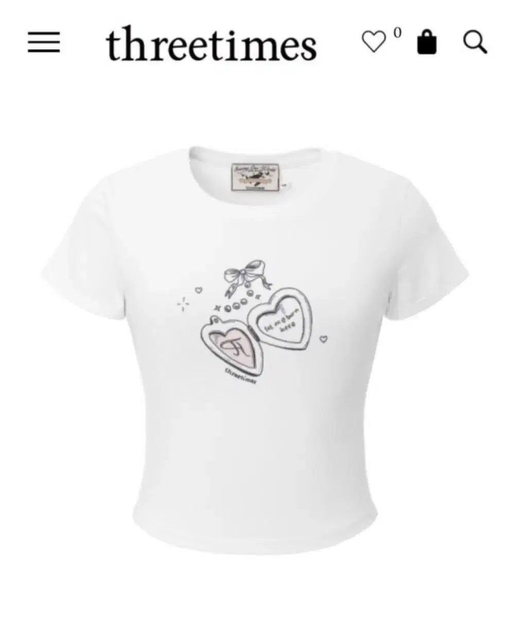 [threetimes] HEART RIBBON TEE 日本未入荷 [ホワイト] 344404752_1_1752251495_w{res}.jpg